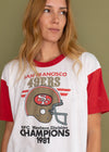 Vintage 1981 San Fran 49ers Two Tone Tee