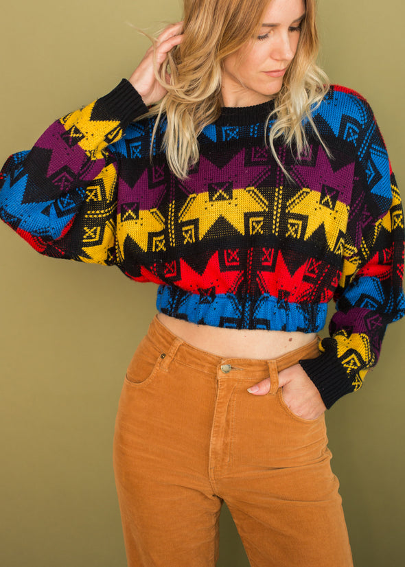 Vintage Reworked Cropped Sweater