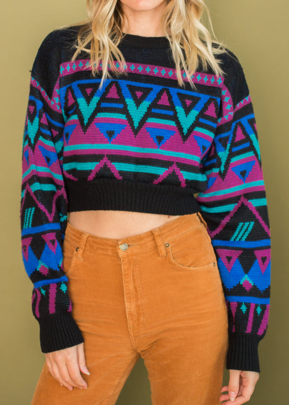 Vintage Reworked Cropped Sweater