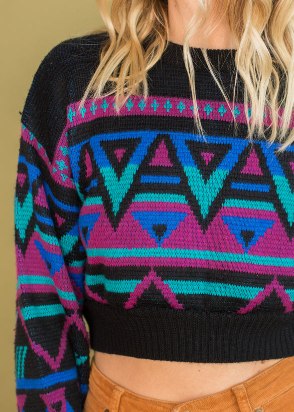Vintage Reworked Cropped Sweater