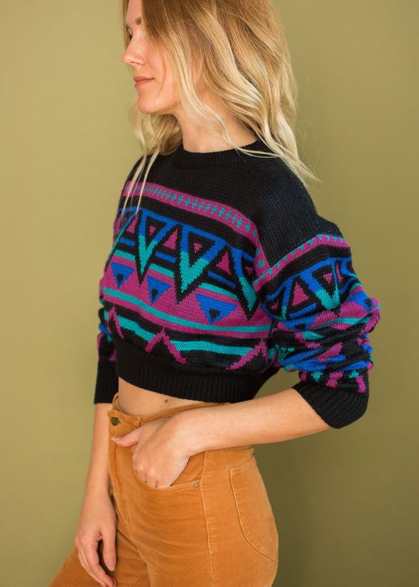 Vintage Reworked Cropped Sweater