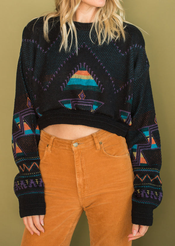 Vintage Reworked Cropped Sweater