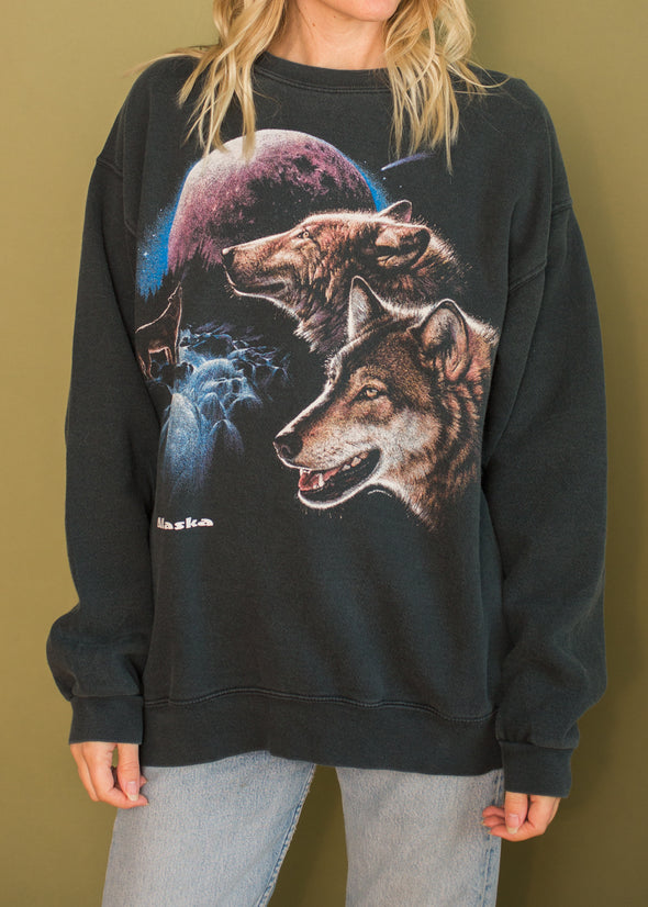Vintage Alaska Wolf Sweatshirt