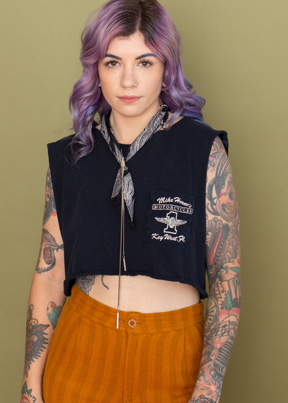 Vintage 90s Harley Cropped Pocket Tank