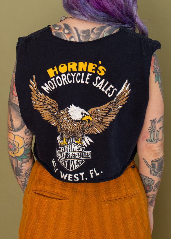 Vintage 90s Harley Cropped Pocket Tank