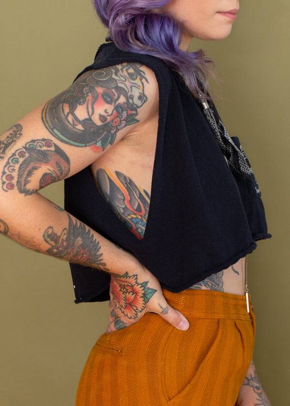 Vintage 90s Harley Cropped Pocket Tank