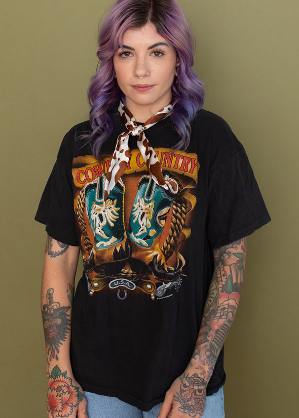 Vintage 90s Cowboy Country Tee