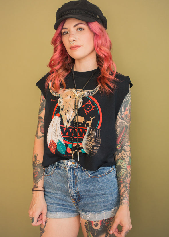 Vintage 1990 Southwestern Cropped Tank