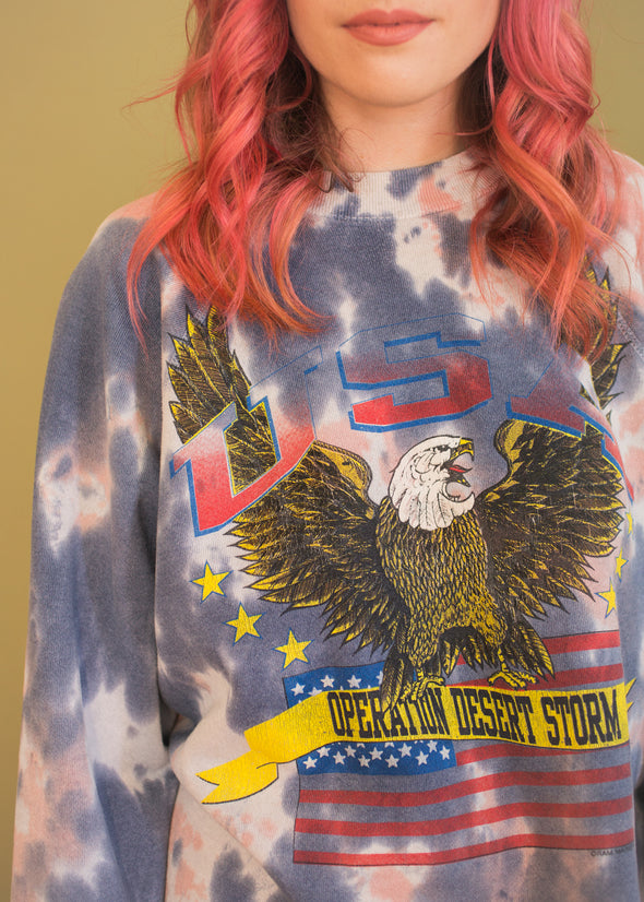 Vintage 90s Tie Dye Desert Storm Sweatshirt