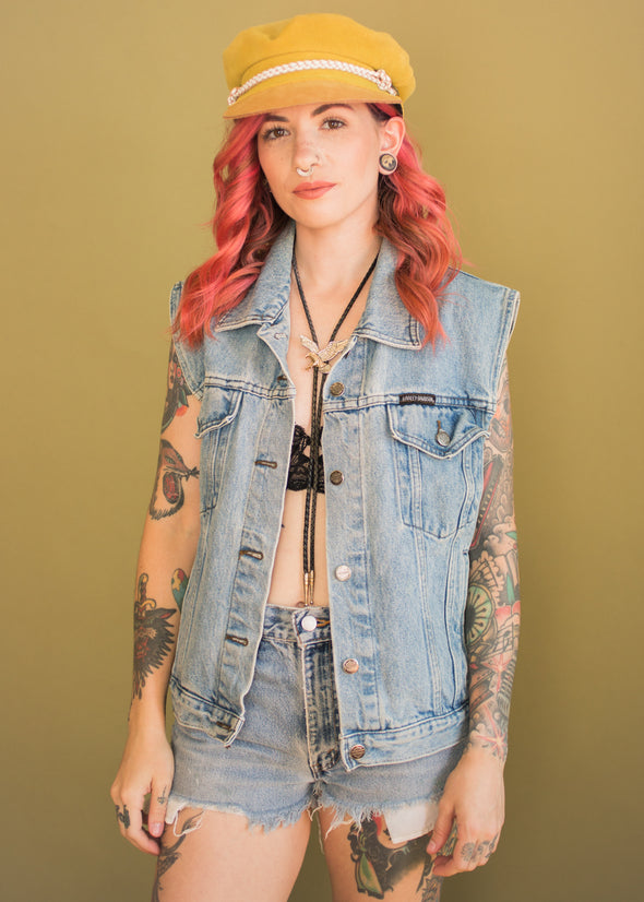 Vintage 90s Harley Denim Vest