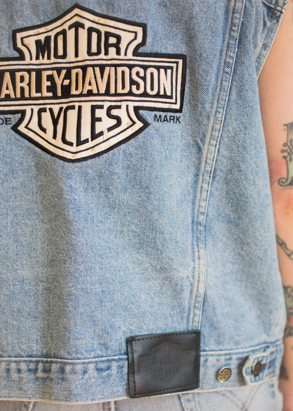 Vintage 90s Harley Denim Vest