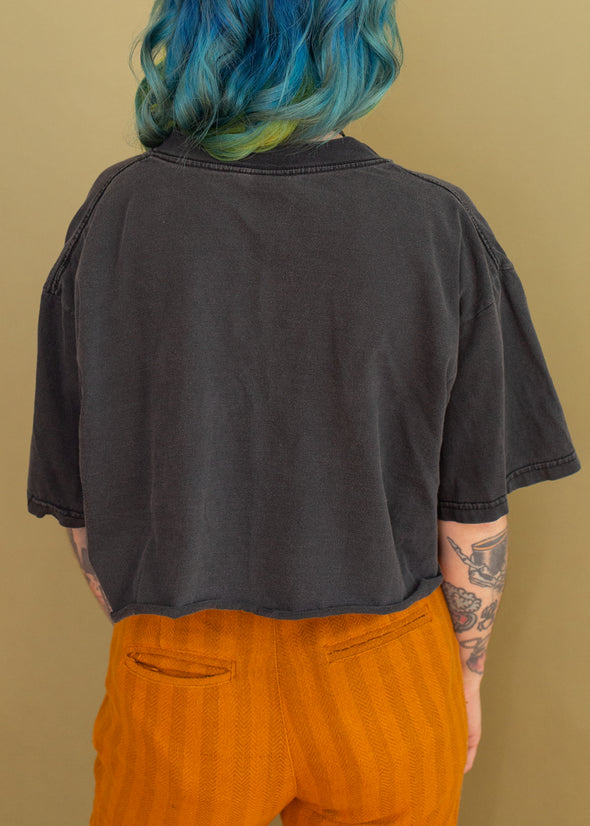 Vintage 90s Deep V Harley Cropped Tee