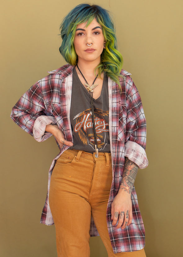 Vintage 90s Long Fit Flannel