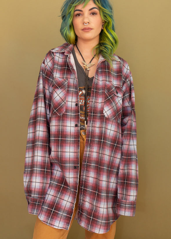 Vintage 90s Long Fit Flannel