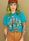 Vintage 1992 Teal Harley Tee