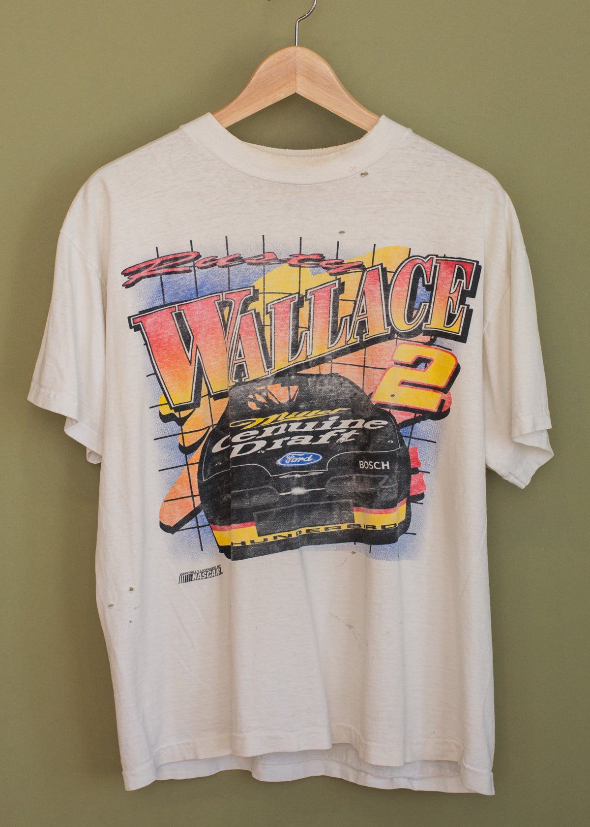 Vintage 90s Rusty Wallace Faded Tee – Electric West