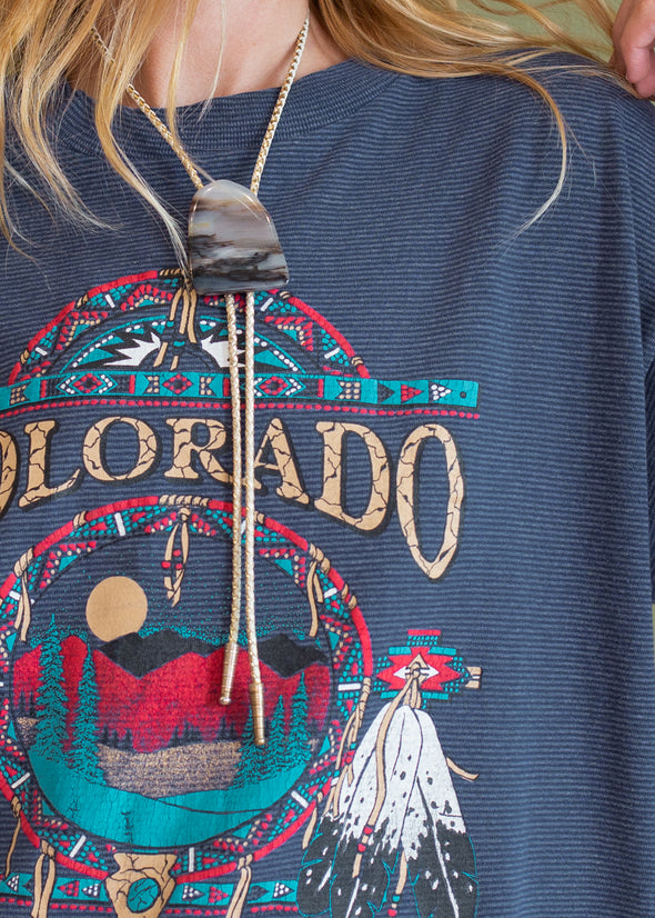 Vintage 90s Striped Colorado Tee