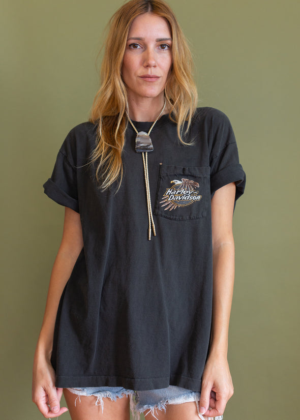 Vintage 90s Harley Eagle Pocket Tee