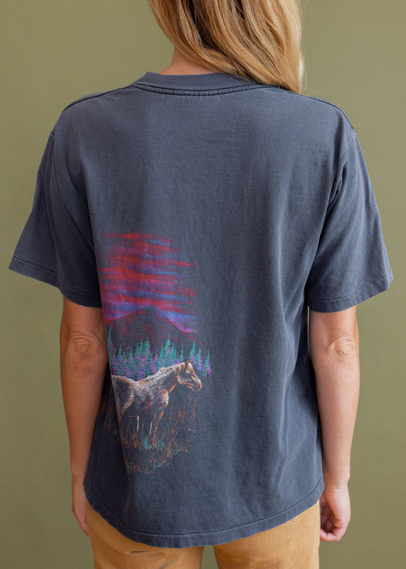 Vintage 90s Faded Horse Tee
