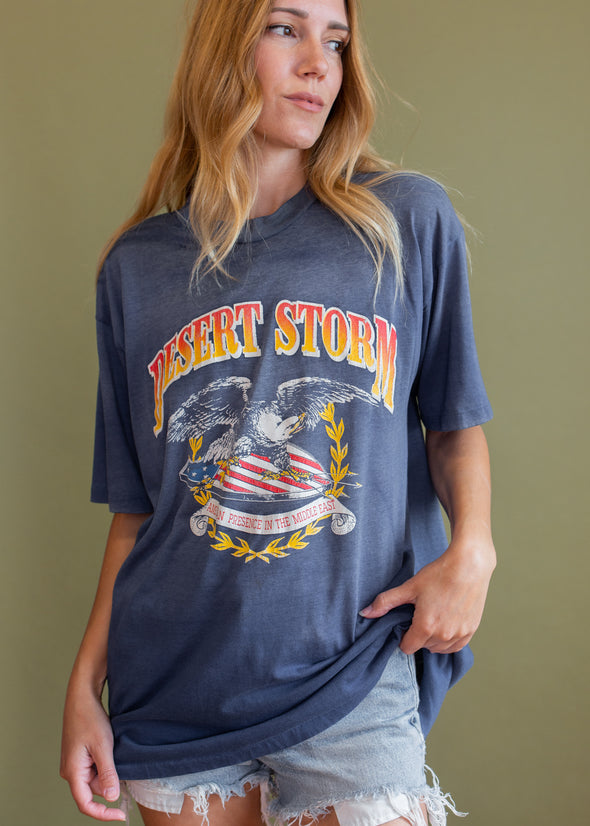 Vintage 90s Thin Faded Desert Storm Tee