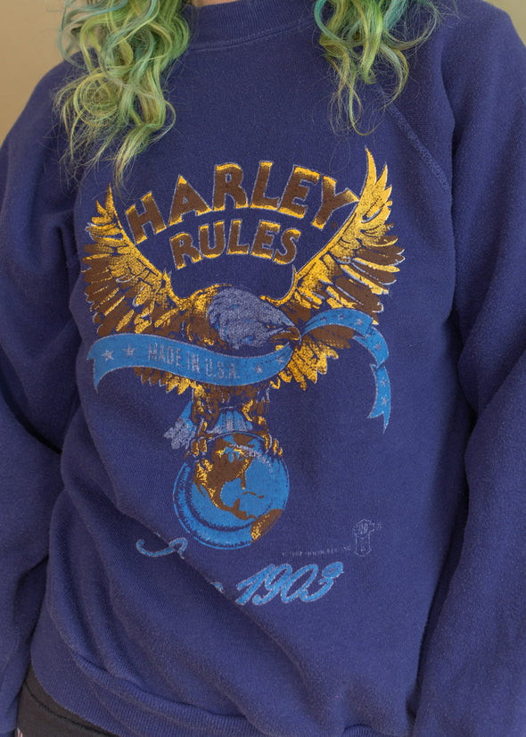 Vintage 80s/90s Faded Harley Sweatshirt