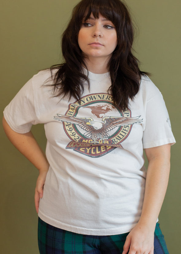 Vintage 1992 Harley Owners Group Tee