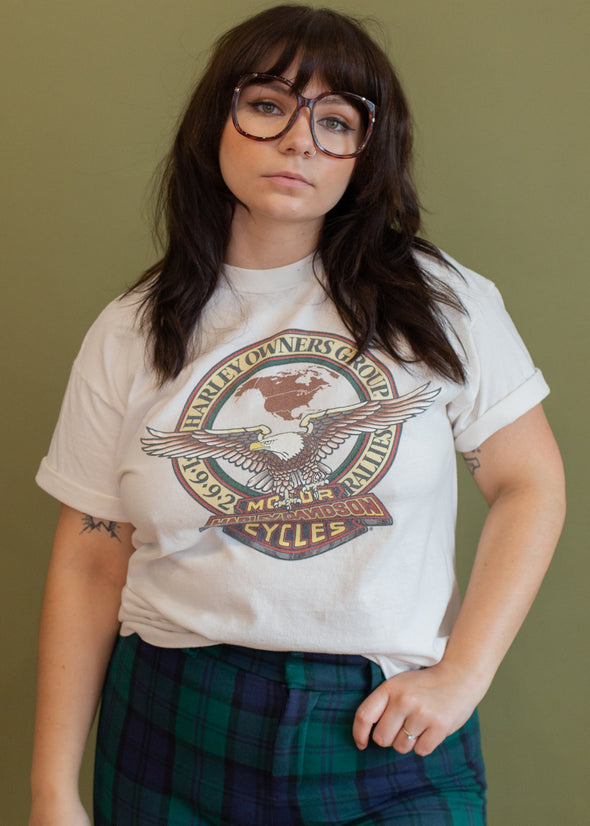 Vintage 1992 Harley Owners Group Tee