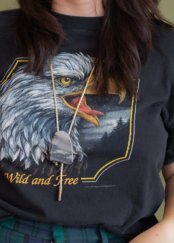 Vintage 90s Wild and Free Eagle Tee