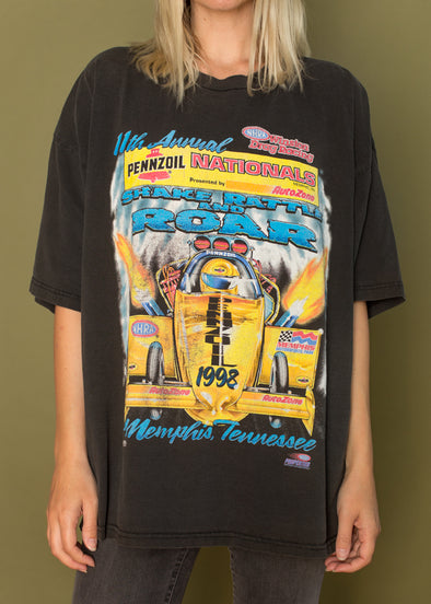 Vintagem 90's Memphis Tennessee Drag Racing Nationals Tee