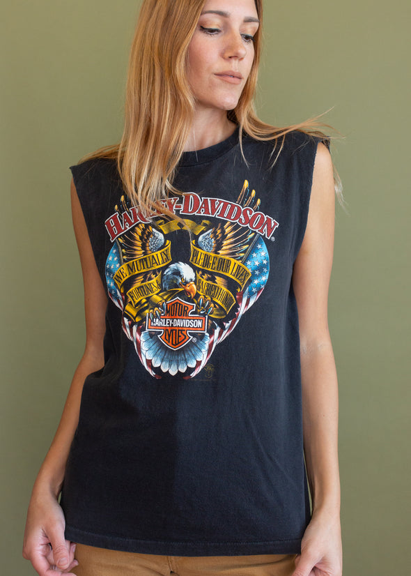 Vintage 1988 Harley Eagle Holoubek Muscle Tank