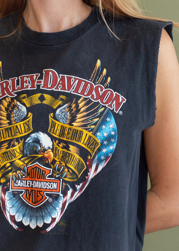 Vintage 1988 Harley Eagle Holoubek Muscle Tank