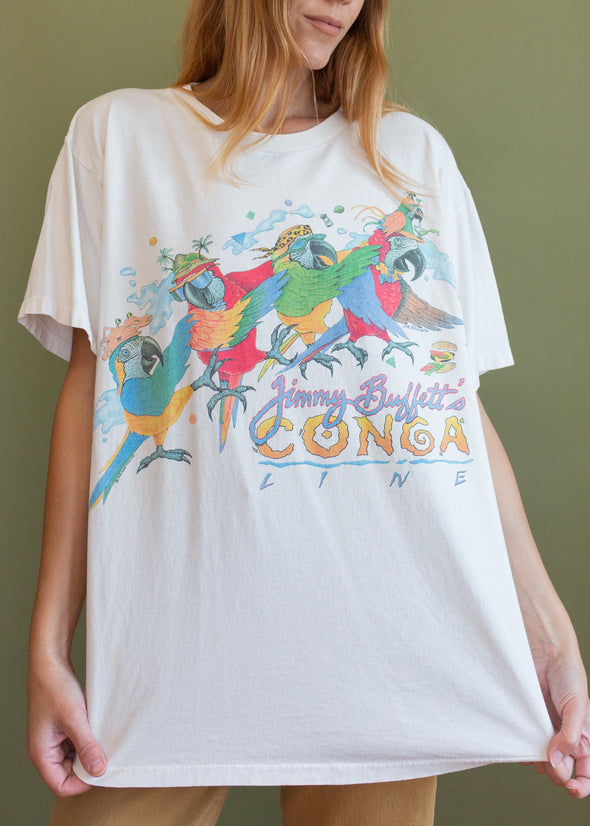 Vintage 90s Jimmy Buffett's Conga Line Tee