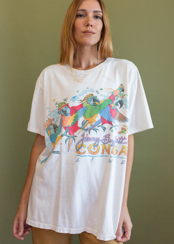 Vintage 90s Jimmy Buffett's Conga Line Tee