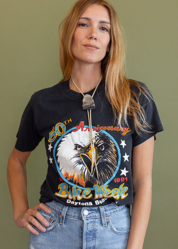 Vintage Thin 1991 Bike Week Tee