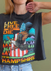 Vintage 1989 Live Free or Die Cropped Tank