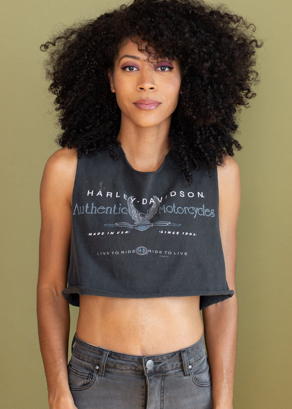 Vintage 90s Harley Cropped Tank