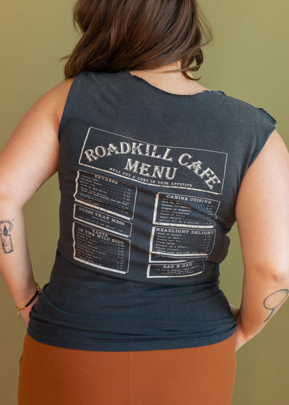 Vintage 90s Paper Thin Road Kill Cafe Tank