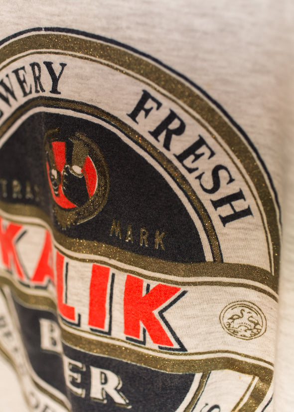 Vintage 90s Kalik Beer Glitter Tee