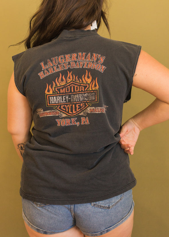 Vintage 90s Harley Flame Tank