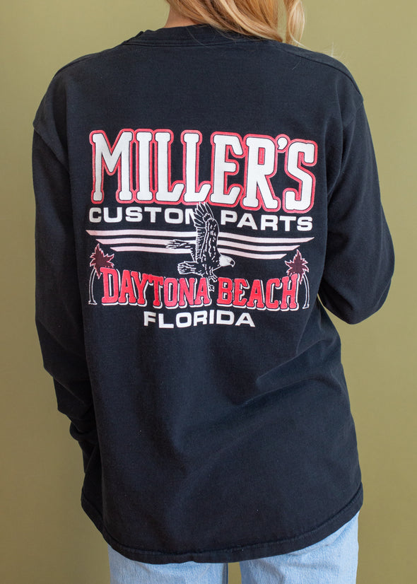 Vintage 90s Miller's Custom Parts Biker Tee