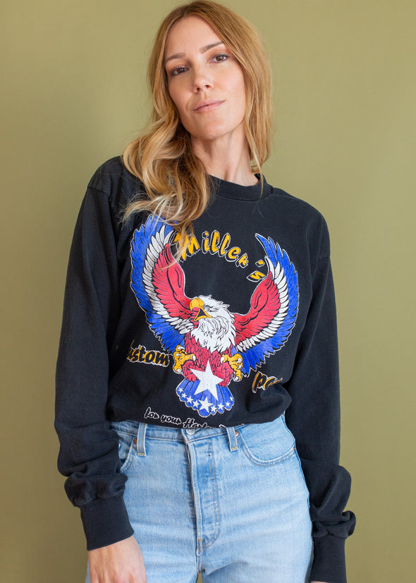 Vintage 90s Miller's Custom Parts Biker Tee