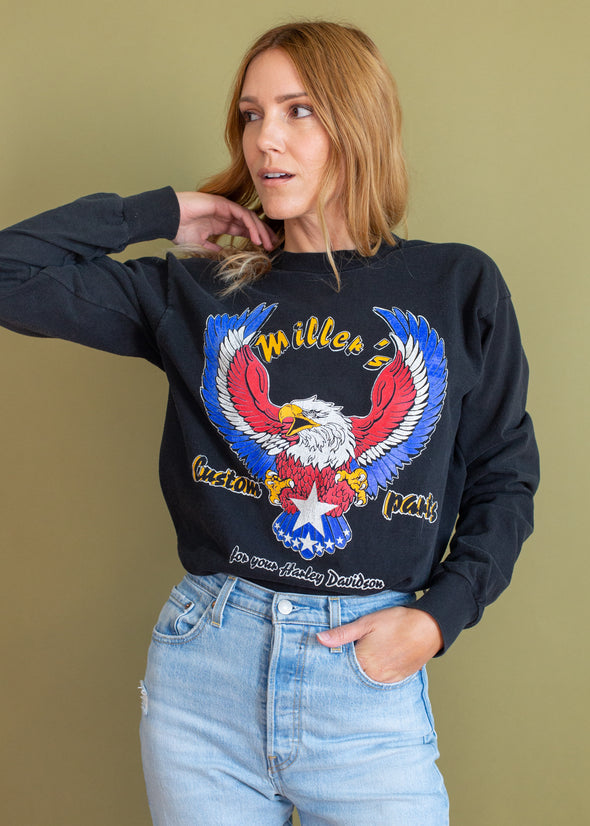 Vintage 90s Miller's Custom Parts Biker Tee