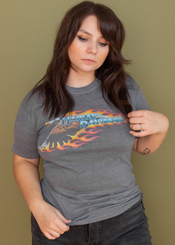 Vintage 1989 Thin Harley Flame Tee