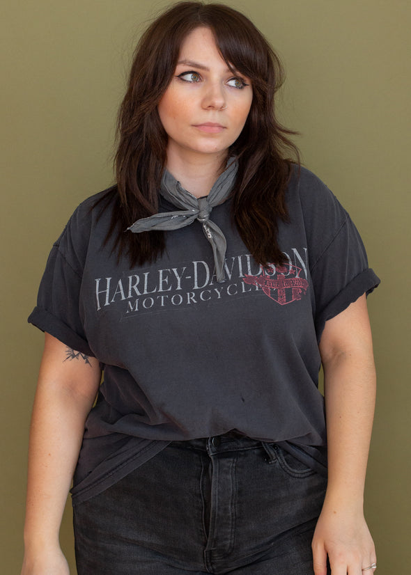 Vintage 90s Faded Harley Live to Ride Tee