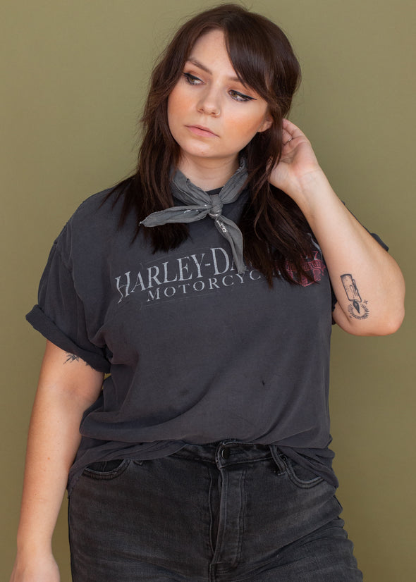 Vintage 90s Faded Harley Live to Ride Tee