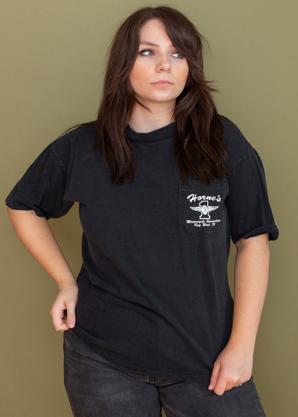 Vintage Horne's Motorcycles Pocket Tee