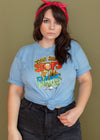 Vintage 1980 Stops at all Bars Glitter Iron On Tee