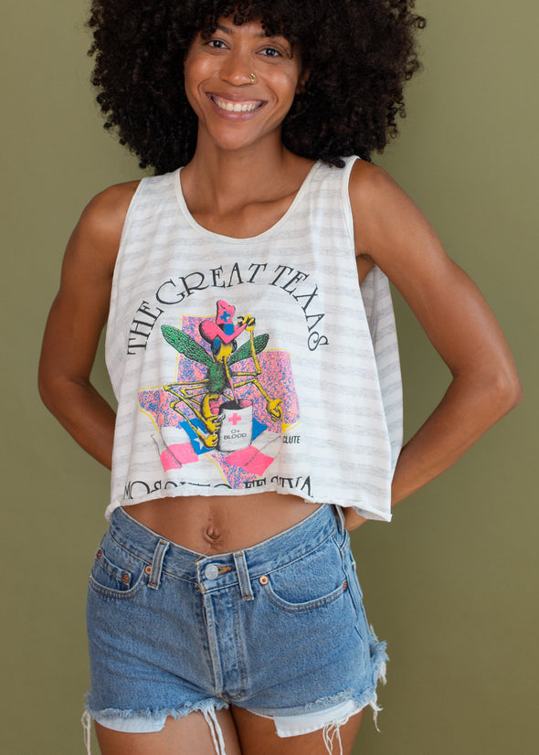 Vintage 90s Texas Mosquito Cropped Tank