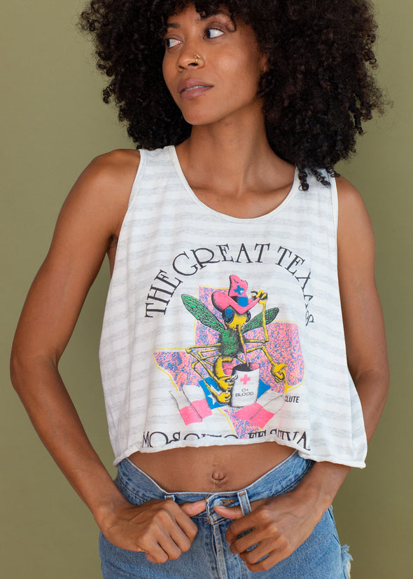 Vintage 90s Texas Mosquito Cropped Tank