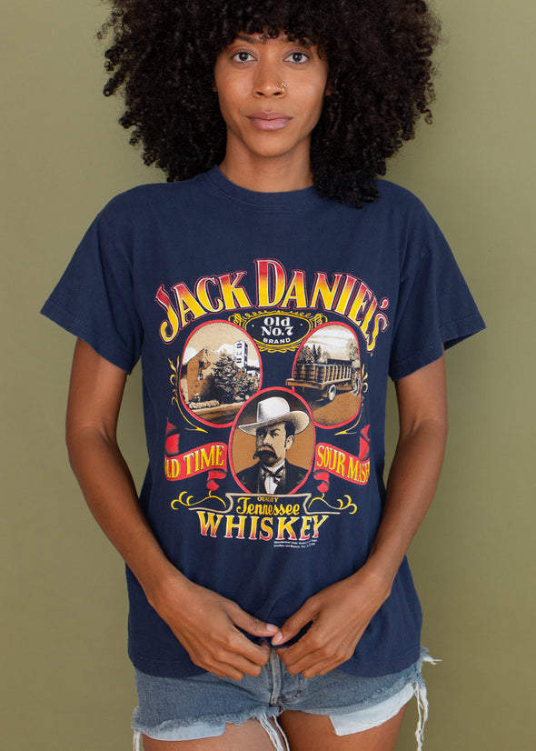 Vintage 1989 Jack Daniels Blue Tee